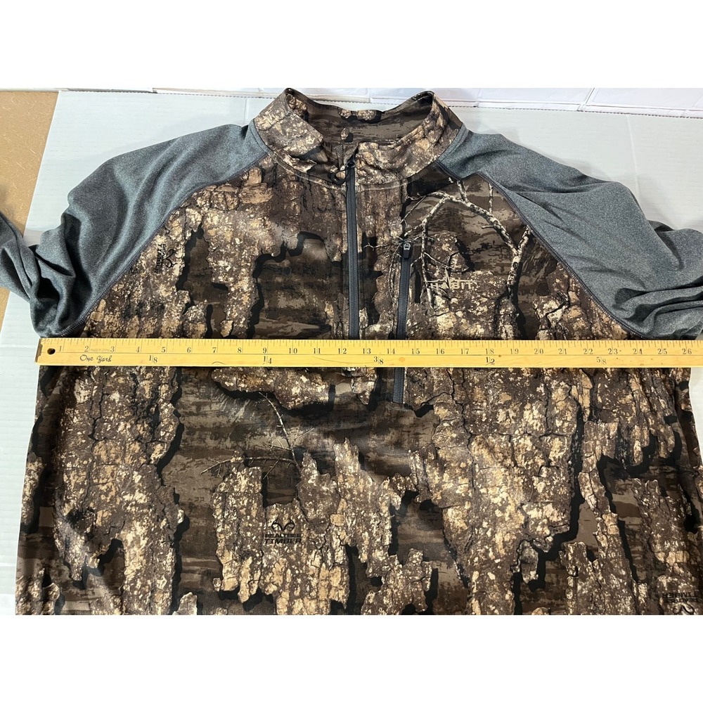Habit 1/4 Zip Pullover Mens 2XL Camo Realtree Timber Scent-Factor - Picture 5 of 7